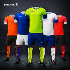 新款卡尔美足球服套装男短袖夏足球衣定制组队服kelme足球训练服