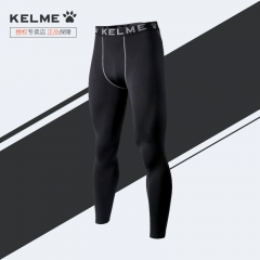 卡尔美紧身裤男运动跑步加绒压缩裤子PRO儿童足球篮球打底健身裤