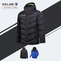 卡尔美羽绒服中长款男运动短款外套成人加厚冬季kelme足球羽绒服