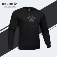 KELME卡尔美秋季新款男装运动卫衣圆领棉套头衫宽松印花上衣