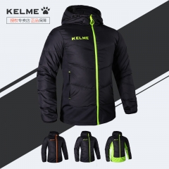卡尔美羽绒服男短款kelme运动羽绒夹克轻薄冬季休闲训练服