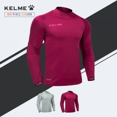 卡尔美外套男套头衫仿生鲨鱼皮拇指扣kelme足球卫衣长袖训练服