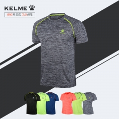 卡尔美T恤衫男运动短袖跑步t女款快干排汗运动训练骑行kelme运动T