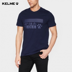 卡尔美运动t恤2018新款KELME正品男士休闲圆领半袖上衣运动短袖男