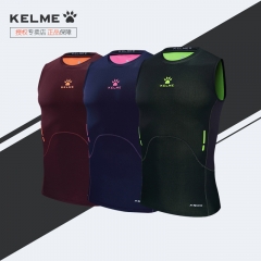 KELME卡尔美 健身衣男无袖运动背心紧身衣夏透气快干弹力训练T恤