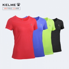 卡尔美T恤衫女款短袖运动t跑步快干排汗运动训练骑行kelme运动T恤