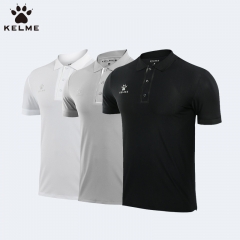 卡尔美短袖t恤男运动polo翻领保罗衫团队快干kelme短袖运动polo衫
