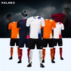 kelme卡尔美短袖儿童足球服套装青少年比赛训练定制足球衣3883020