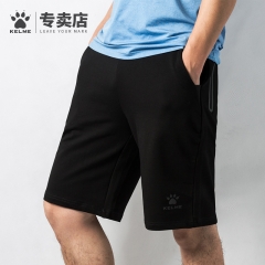 KELME卡尔美 运动短裤男式夏新款生活系列针织休闲直筒五分裤